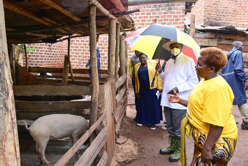 PDM-beneficiary-Damali-Nakayenga-L-shows-President-Museveni